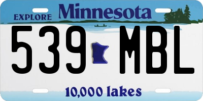 MN license plate 539MBL