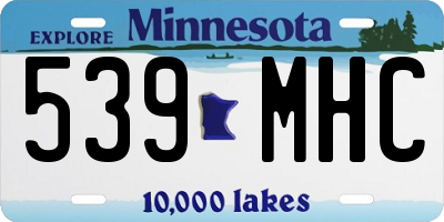 MN license plate 539MHC