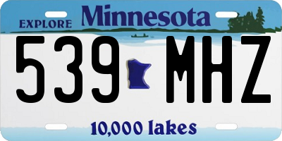 MN license plate 539MHZ