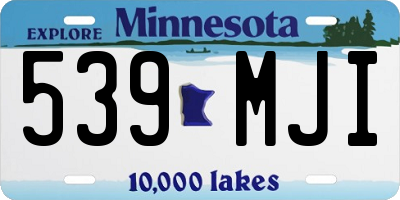 MN license plate 539MJI