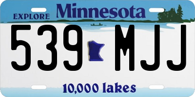 MN license plate 539MJJ