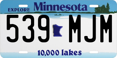 MN license plate 539MJM