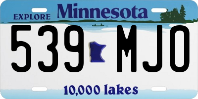 MN license plate 539MJO