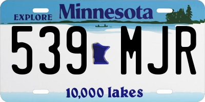 MN license plate 539MJR