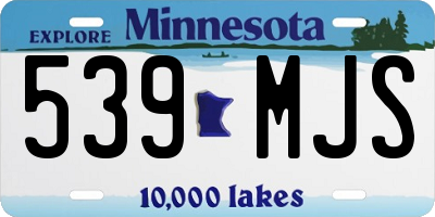 MN license plate 539MJS