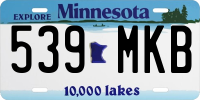 MN license plate 539MKB