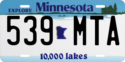 MN license plate 539MTA