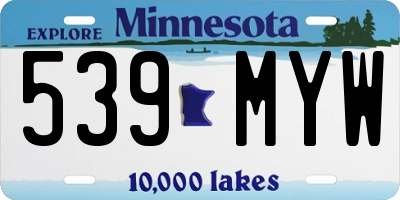 MN license plate 539MYW