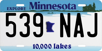 MN license plate 539NAJ