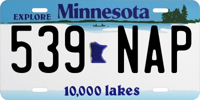 MN license plate 539NAP