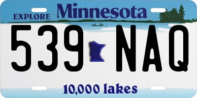 MN license plate 539NAQ