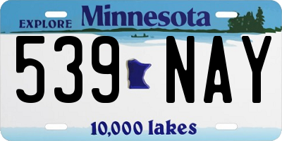 MN license plate 539NAY