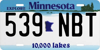 MN license plate 539NBT