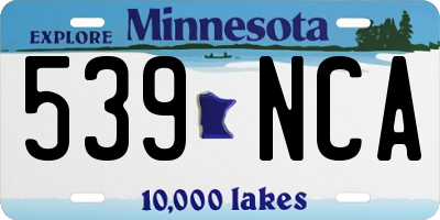 MN license plate 539NCA