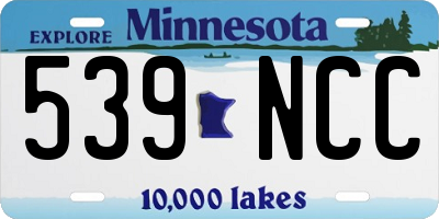 MN license plate 539NCC