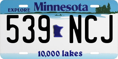 MN license plate 539NCJ