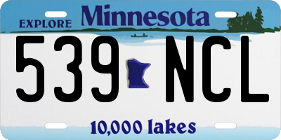 MN license plate 539NCL
