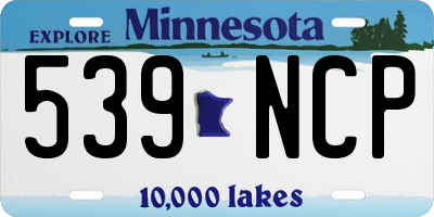 MN license plate 539NCP