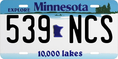 MN license plate 539NCS