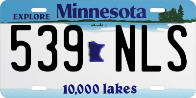 MN license plate 539NLS