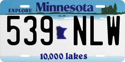 MN license plate 539NLW