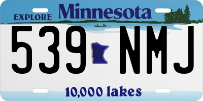 MN license plate 539NMJ