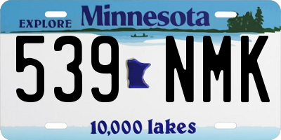 MN license plate 539NMK