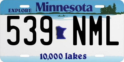 MN license plate 539NML