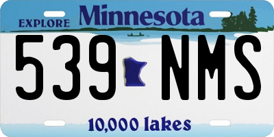 MN license plate 539NMS