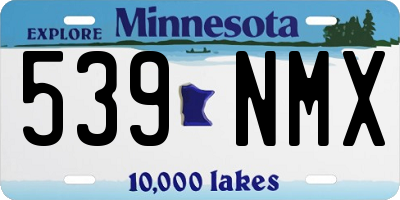 MN license plate 539NMX