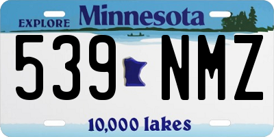 MN license plate 539NMZ
