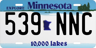 MN license plate 539NNC