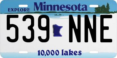 MN license plate 539NNE