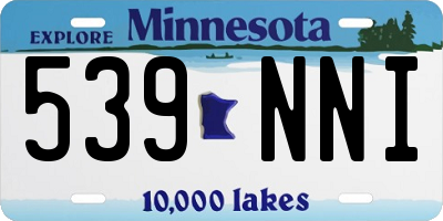 MN license plate 539NNI