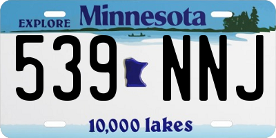 MN license plate 539NNJ