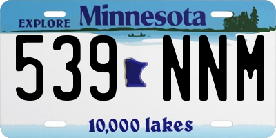 MN license plate 539NNM