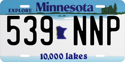 MN license plate 539NNP