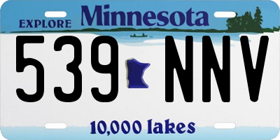 MN license plate 539NNV