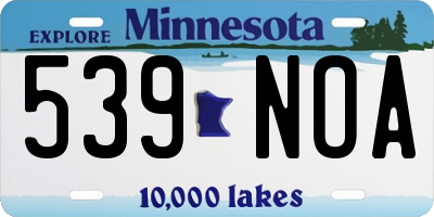 MN license plate 539NOA