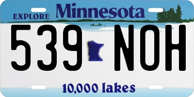MN license plate 539NOH