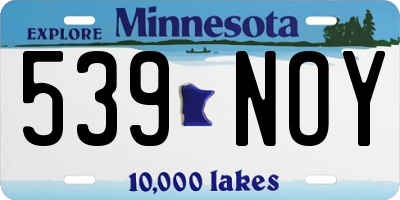 MN license plate 539NOY