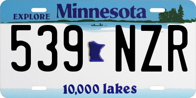 MN license plate 539NZR