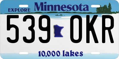 MN license plate 539OKR