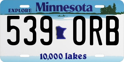 MN license plate 539ORB