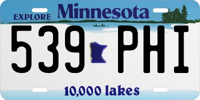 MN license plate 539PHI