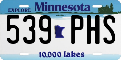 MN license plate 539PHS