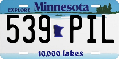 MN license plate 539PIL