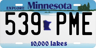 MN license plate 539PME