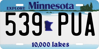 MN license plate 539PUA