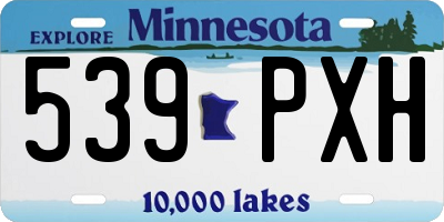 MN license plate 539PXH